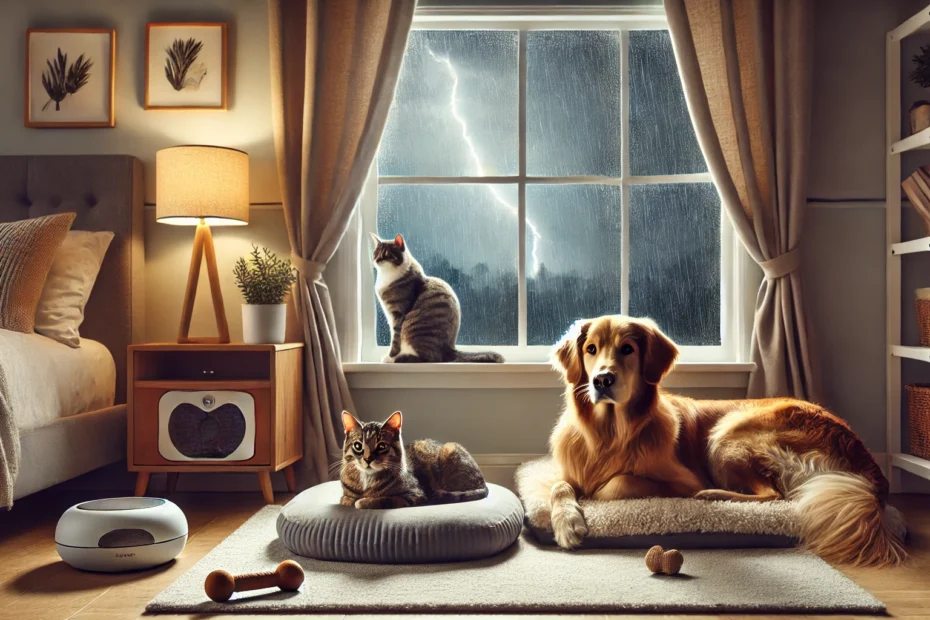 How to Keep Your Pet Calm During Fireworks or Storms